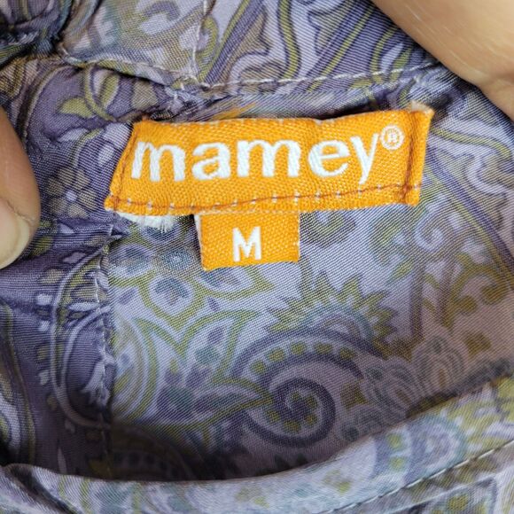 Mamey Womens Tank Cover Up Midi Slip Dress Size Medium Purple Paisley Pattern - Picture 6 of 7